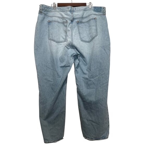 Abercrombie High Rise Loose Curvy jeans Womens 35 20 Blue Light Wash Flare Leg - Picture 4 of 14